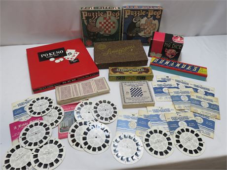 Vintage Games Puzzles & ViewMaster Reels