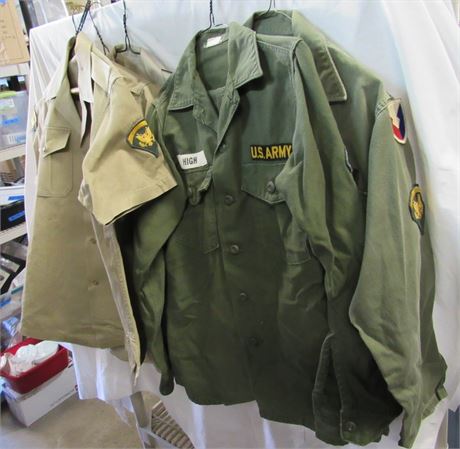 Vintage US Army Clothing - 5 shirts 2 pair of slacks