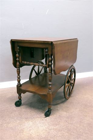 GRAND RAPIDS Serving Cart, Wood with Folding Leaves