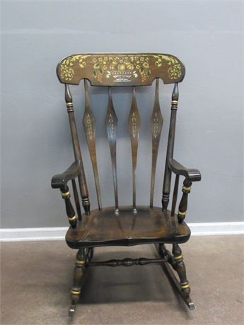 Large Nichols and Stone Stenciled Rocking Chair