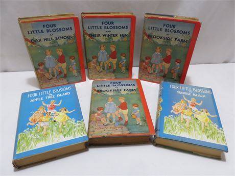 6 Vintage FOUR LITTLE BLOSSOMS Children's Books