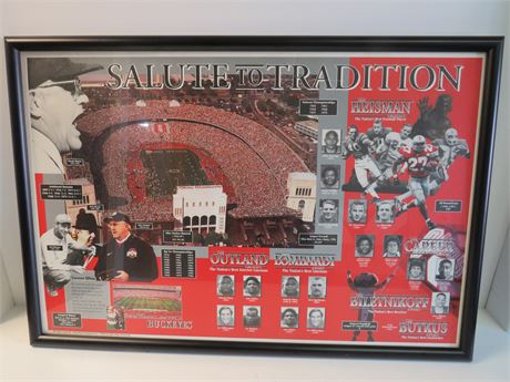 "Salute To Tradition" Ohio State Buckeyes Commemorative Football Poster