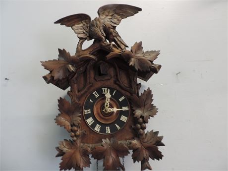 Vintage Carved Wood Cuckoo Clock