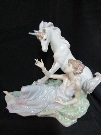 Lladro "The Goddess & The Unicorn" Figurine - SIGNED