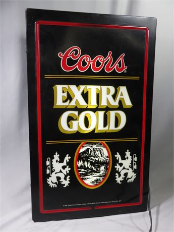 COORS Extra Gold Lighted Wall Sign