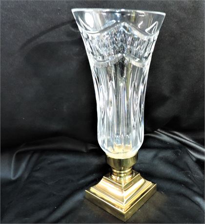 WATERFORD Hurricane Lead Crystal Candlestick Lamp
