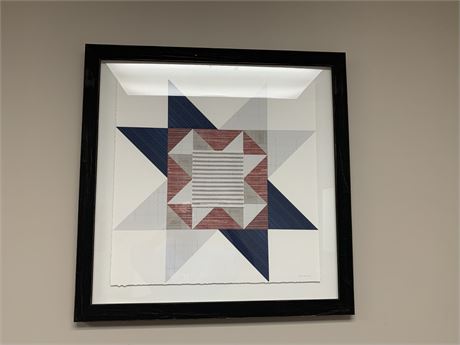 Signed, DAWN WOLFE,“ AMERICANA QUILTED STAR “Wall Art