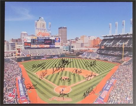 Cleveland Indians 2013 Opening Day Autographed Canvas Print