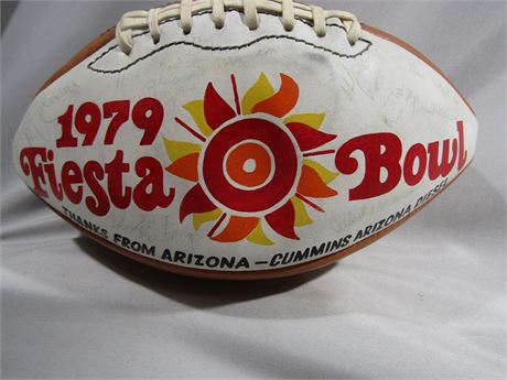 1979 Fiesta Bowl Pitt Panthers Signed Football, Team Autographed