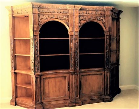 Large 8 Piece Wall Unit - Nice Carved Details