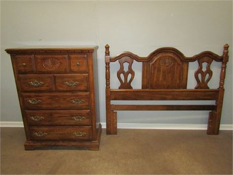 American Drew Bed Frame & Chest