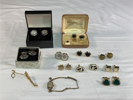 Lot of Men's Jewelry and Watch