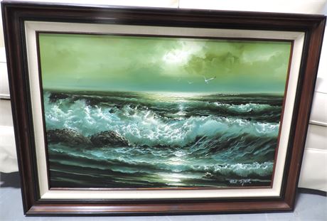 Original 'REAL ENGLISH' Seascape Oil Painting