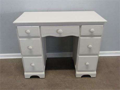 White Painted Kneehole Desk