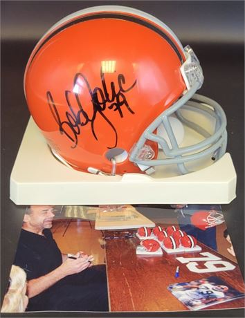 Bob Golic Autograph Officially Licensed Cleveland Browns Mini Helmet