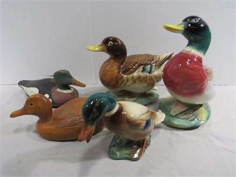 Ceramic / Wooden Duck Figures