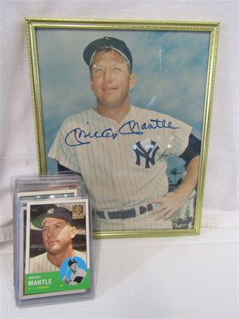 Mickey Mantle Autographed Photo