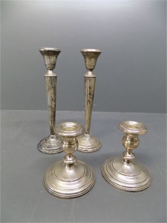 Weighted Sterling Candlestick Holders