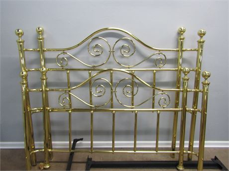 Brass Bed with Frame , Queen