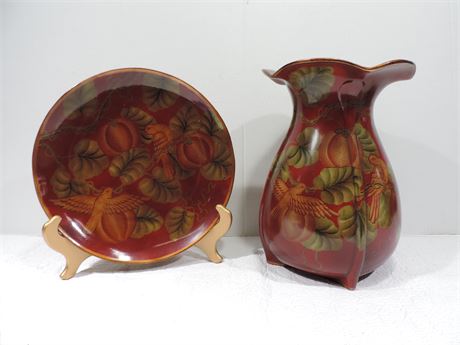 Plantation Ceramic Vase / Plate