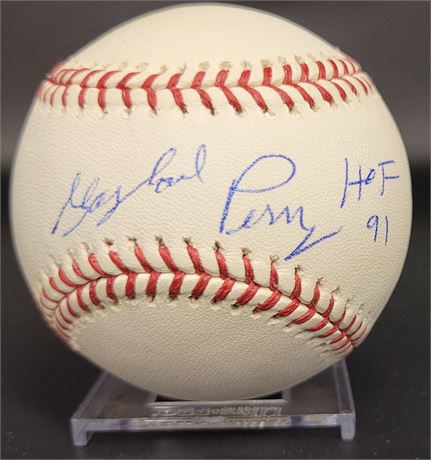 GAYLORD PERRY HAND SIGNED OFFICIALLY LICENSED MAJOR LEAGUE BASEBALL TRISTAR COA
