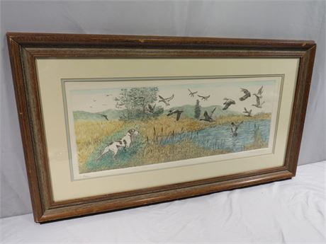 PAUL GEYGAN Hunting Scene Limited Edition Etching