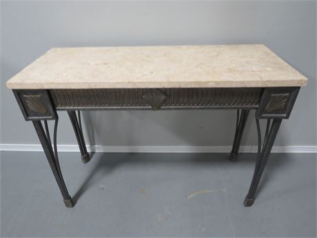 Console Table Faux Marble Top