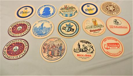 Vintage Pschorr / Ayinger Pils / Beck's / Beer Coasters