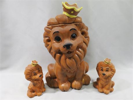TWIN WINTON King of The Jungle Lion Cookie Jar