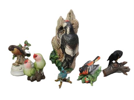 Decorative Bird Lot - Bossons Lenox Swarovski - 6 Pieces