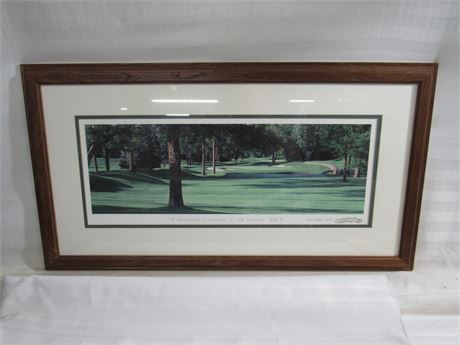 Large Framed and Double Matted Print - Firestone Country Club South No.3