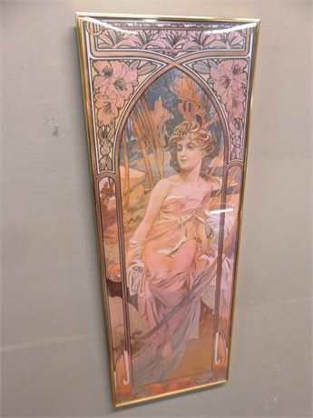 ALPHONSE MUCHE Art Nouveau "Eveil Du Matin" Lithograph Print