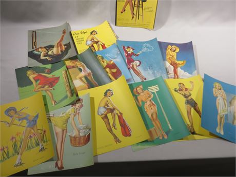 24 Vintage Gil Elvgren Pin-Up Girl Prints