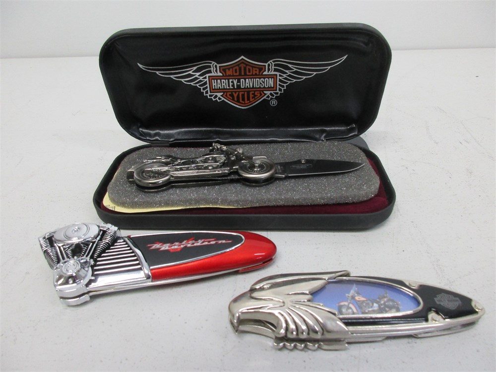 Transitional Design Online Auctions - Harley Davidson Knife Collection