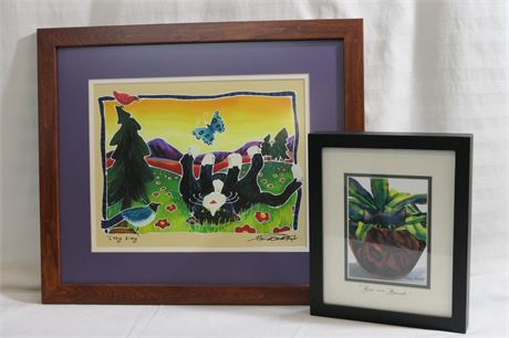 Cat Art Prints Signed by HARRIET PECK TAYLOR & PEGGY CHUM