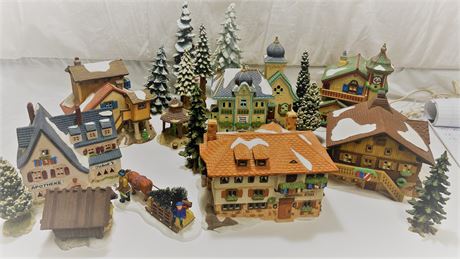 Vintage lighted Christmas Village