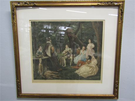 W.A. Cox Signed Engraved Print