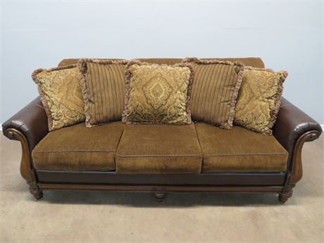 ASHLEY FURNITURE Blended Leather Sofa