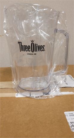 Brand New in the Box Three Olives Vodka Plastic Pitchers 24 Count