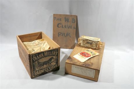 FRANK MILLER'S Black Harness Soap & Pineapple Glace Shipping Boxes