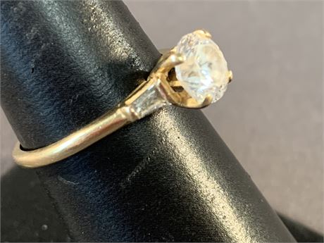 14KT Yellow Gold Cubic Zirconia Ring