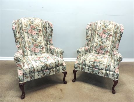 Pair of BROYHILL Wing Back Chairs
