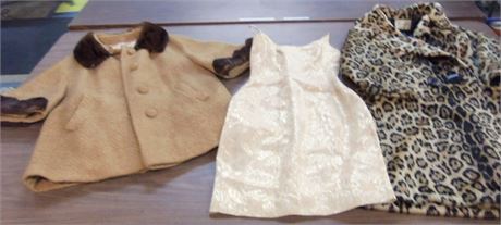 Vintage Animal Print Coat and Gold Lamee' Dress
