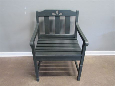 Small Green Painted Wood Chair/Bench