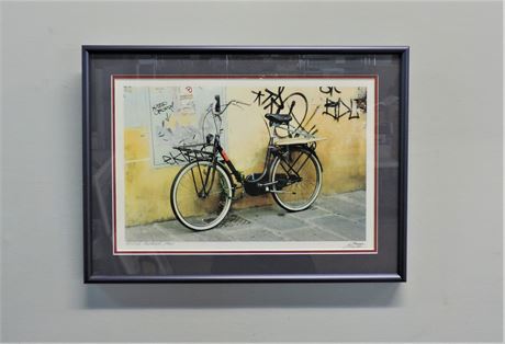 Signed Jim Ptacek Original 'Bicycle - Florence, Italy'