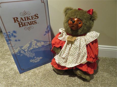 Large 19-inch RAIKES BEAR Rebecca 1985 Limited Edition w/Case