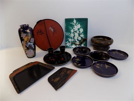 Asian Plates, Trays, Vase