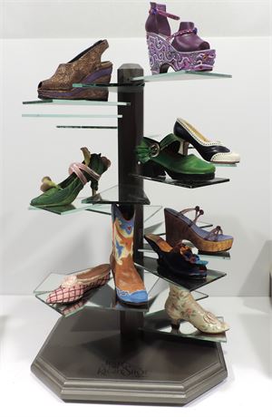 JUST THE RIGHT SHOE miniatures by Raine / Rotating Mirrored Stand