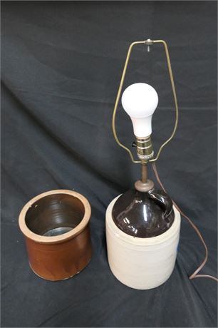 Crock and Lamp in a Jug