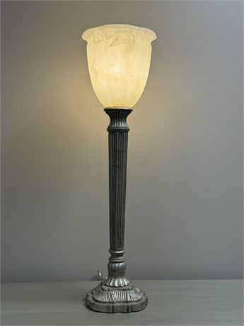 Lamp / Art  Deco / Heavy Frosted White Globe